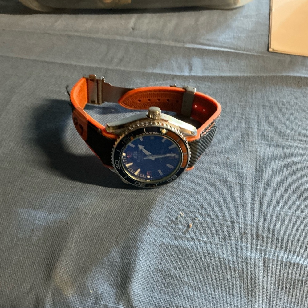 Invicta Blue Dial with Orange and Black Strap Watch